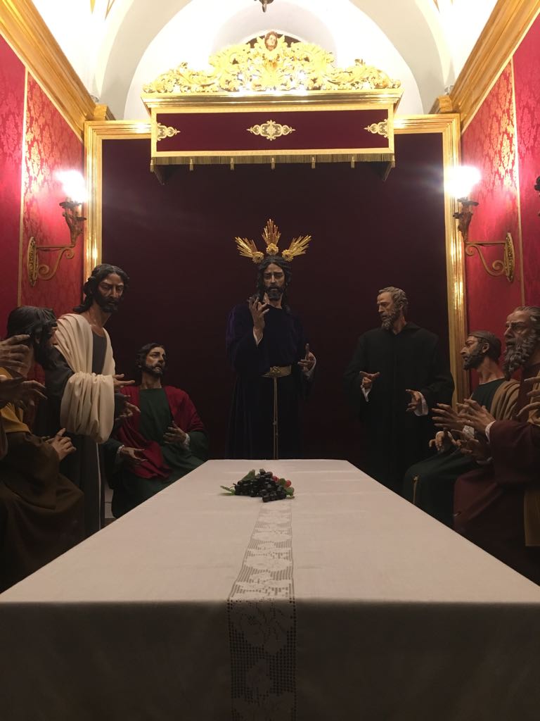 HdadCenaAlmeria's tweet photo. ✝️ El Señor de la Santa Cena ya está vestido con su túnica morada, de cara a la Cuaresma que comenzará el próximo miércoles. https://t.co/G0UL2uz1CG