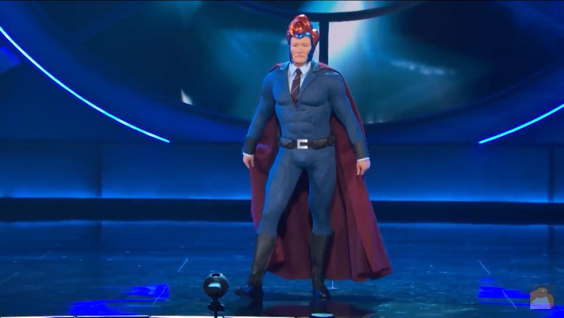 EvanFilarca's tweet photo. @noobde @NetherRealm @ConanOBrien @slcmof @ShockedHuh If this is the next character to be revealed for #injustice2, I'm sold. 😉 #FlamingC https://t.co/zALvFH7vGP
