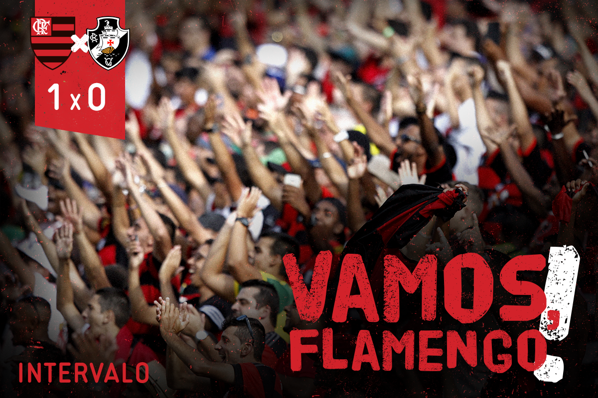Flamengo's tweet photo. FIM DO PRIMEIRO TEMPO! Com gol de Diego, Flamengo vai para o intervalo na frente #FLAxVAS https://t.co/TUjy2YqvDQ