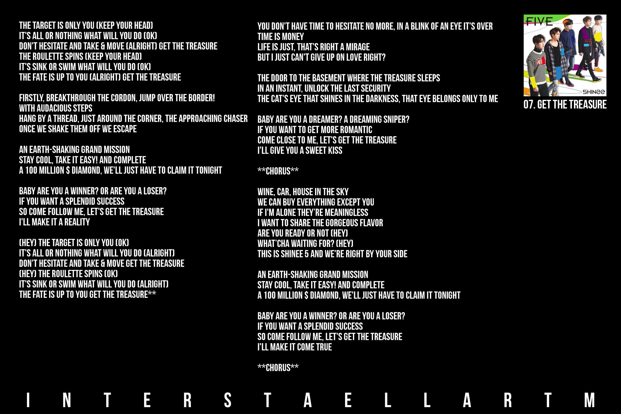 Interstaellar On Twitter Trans Shinee Get The Treasure