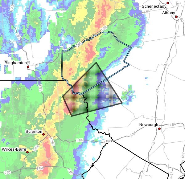 Tornado WARNING for DELAWARE COUNTY until 4:45pm....

Radar indicated.....