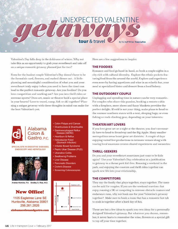 New Office! We appreciate Dr. Rice, Alabama Colon &amp; Gastro, PC, for Sponsoring this page each month. alabamacolonandgastro.com