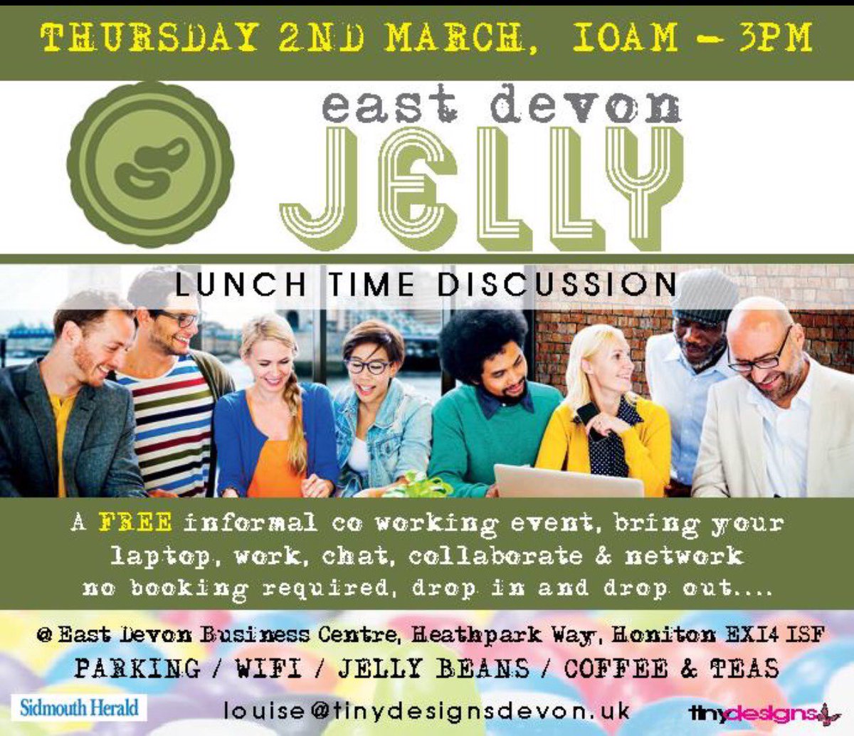 EastJelly's tweet photo. @EDevon4Business next week- Thursday 2nd march. Next East Devon Jelly #networking #collaborating https://t.co/OVA9ZjqpxM