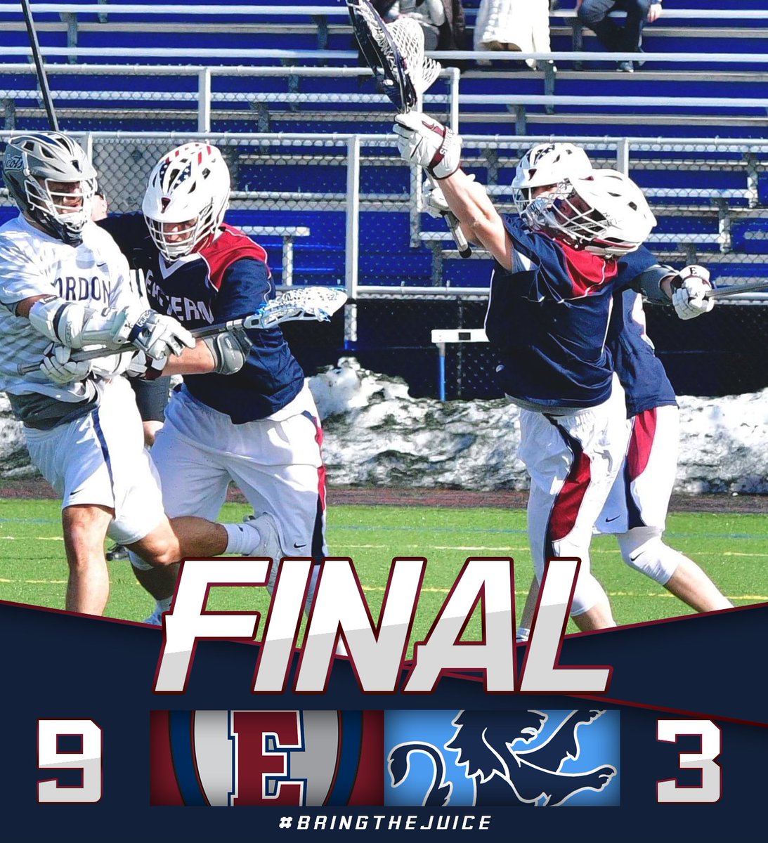ECSU_mlax's tweet photo. FINAL: Eastern defeats Gordon College 9-3 in 2017 season opener. Chris Gorman with 17 saves. #StateStyle #PPP #BringTheJuice https://t.co/AgXtaXVq5e