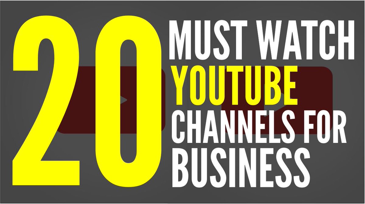 markfidelman's tweet photo. 20 Must Watch YouTube Channels for Business Advice https://t.co/grV98zjInQ #video #marketing https://t.co/9oedJPhF7g