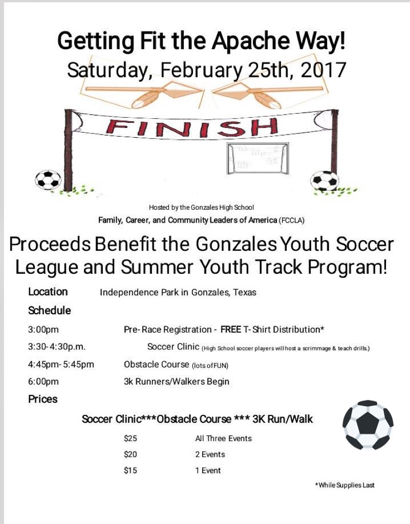 SoccerApache's tweet photo. Come out and Support the FCCLA today!!! https://t.co/5eHqWnBOF6