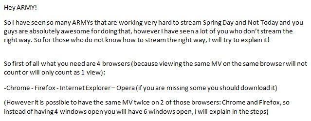 mynameisoliviia's tweet photo. HOW TO STREAM ON YOUTUBE THE RIGHT WAY! Please RT so that more ARMYs can see this!❤️✊ #YouNeverStreamAlone #StreamSpringDay #StreamNotToday https://t.co/KQXfTAVtkk