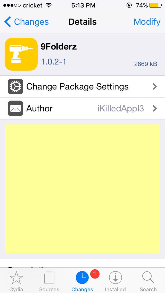 iKilledAppl3's tweet photo. 9Folderz 1.0.2-1 is live download at your leisure https://t.co/360aHkSxnk