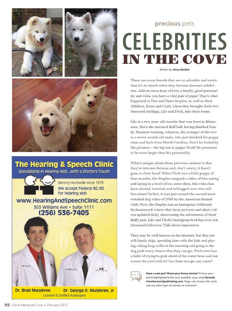 We appreciate Dr. George Murphree, Hearing &amp; Speech Clinic, for Sponsoring this resident article page each month! hearingandspeechclinic.com