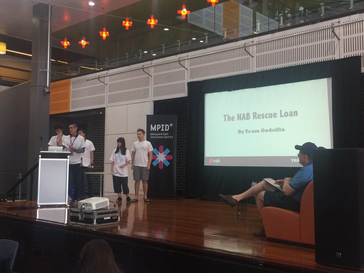 onewhite's tweet photo. Team 3: Team Godzilla #Hackathon #nabAPI #MPID #Axway @nab @Macquarie_Uni https://t.co/uAFtnctCei