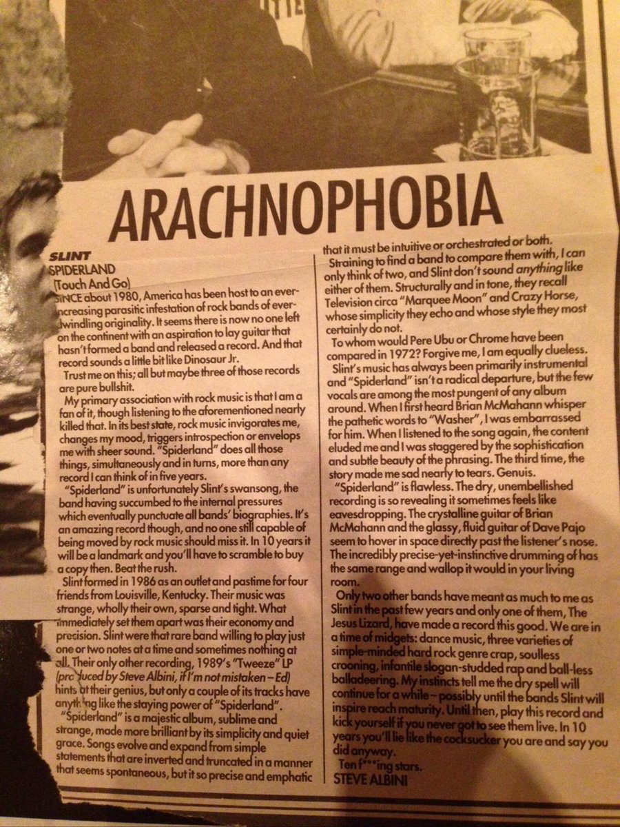 Steve Albini’s review of Spiderland for Melody Maker.