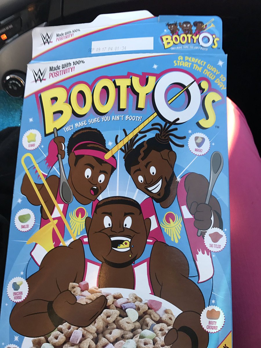 candice_ray6's tweet photo. Just got some #bootyoscereal they make sure you ain't Booty @XavierWoodsPhD @TrueKofi @WWEBigE https://t.co/zdDg3ZuQ5c