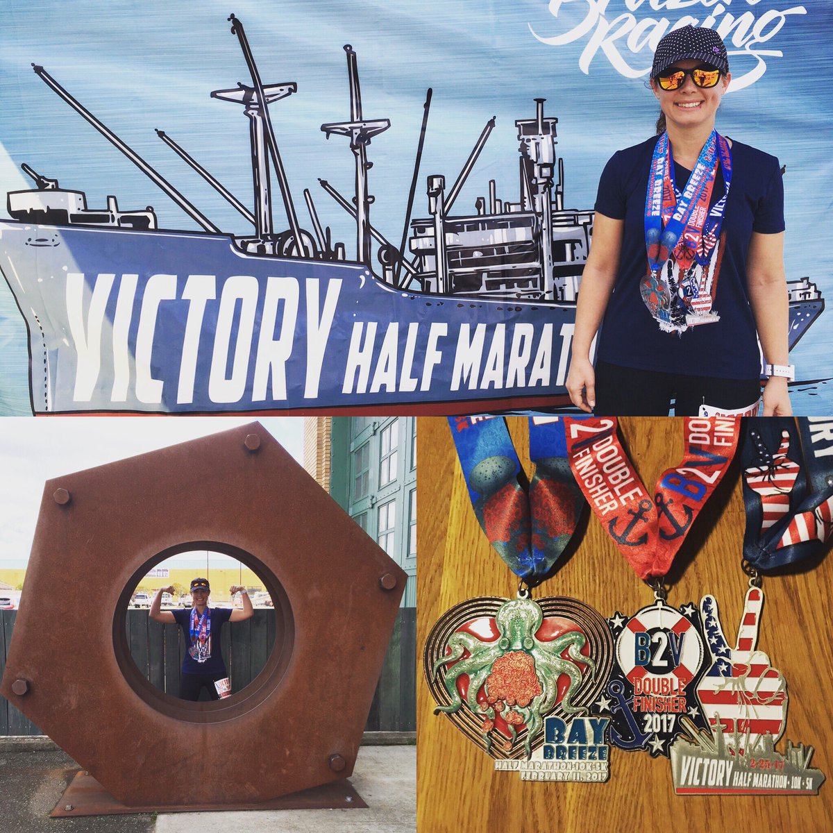 CallMeGumo's tweet photo. Earned my 1st mega medal &amp; PR'd by 5 sec (absolutely counting it!). Thanks @BrazenRacing for my fastest half ever! #bebrazen #brazenVictory https://t.co/rrFr0xFlij