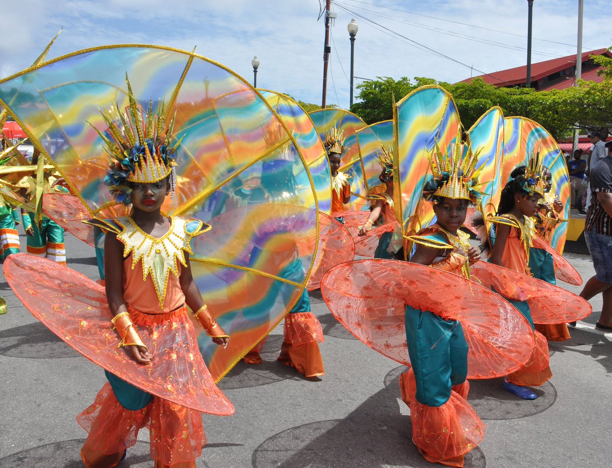 TourismTobago's tweet photo. Highlights from Junior Parade of the Bands on Scarborough. The young ones really had fun with their beautiful costumes. https://t.co/cRkOy5Sagm