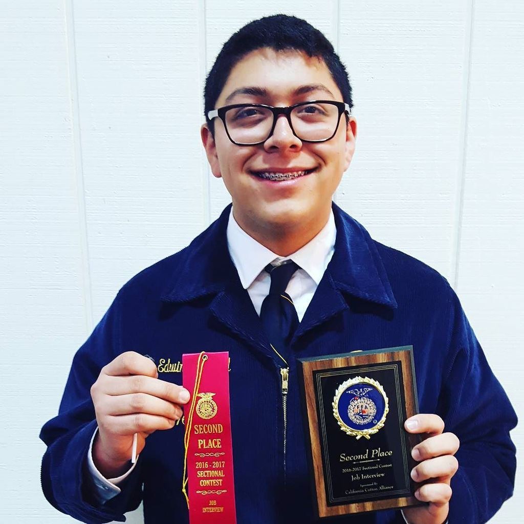 BuenaParkFFA's tweet photo. Congrats to Edwin Madrid who received 2nd place in the job interview contest!! Regions here we come!! #bphsffa #lau… https://t.co/ngOcduztJC