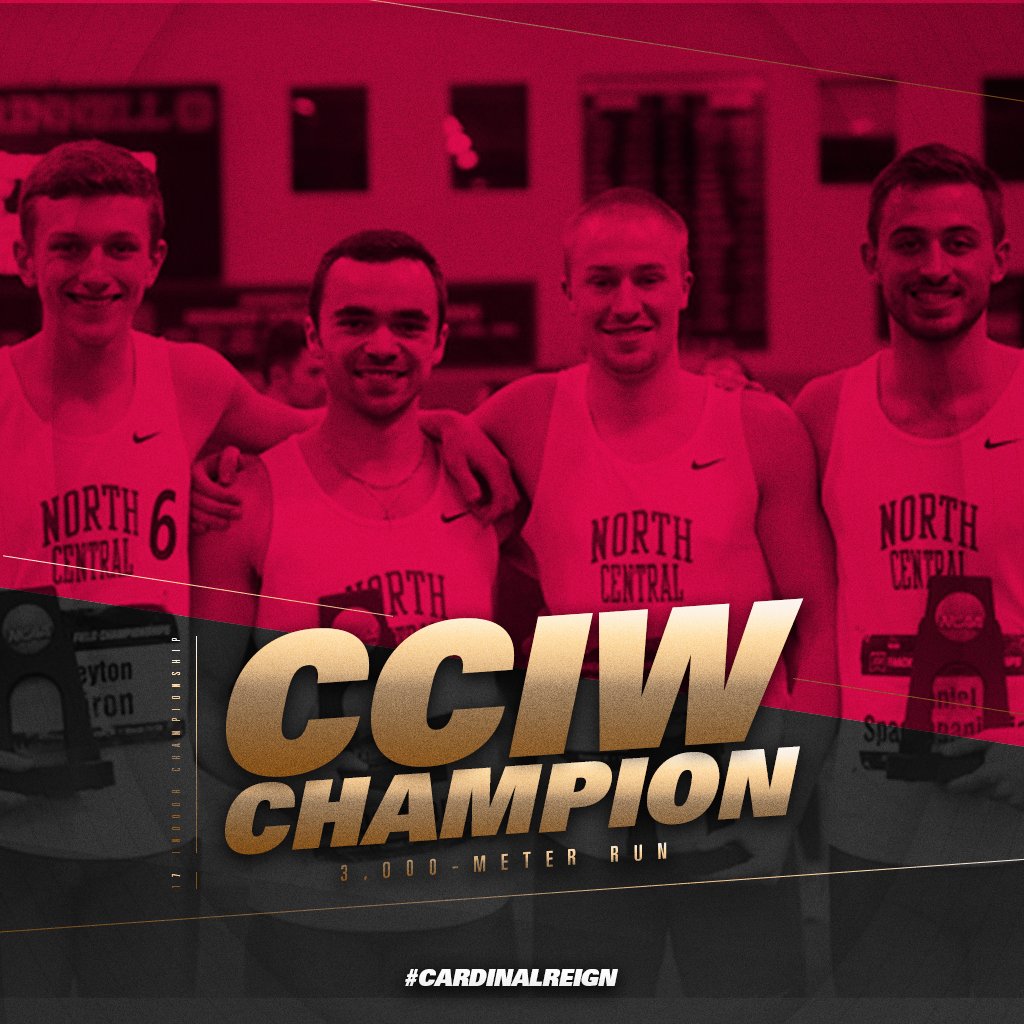 NCC_Athletics's tweet photo. .@NCCMensXCTF's Daniel Spaccapaniccia, Zach Kirby, Ben Nordman &amp; Peyton Piron are CCIW 4x400m relay champs! #WeAreNC https://t.co/0pSSwP09fa