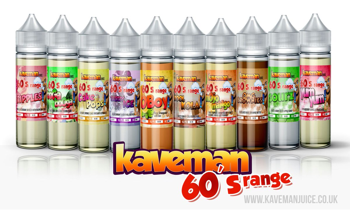 KavemanJuice's tweet photo. Kaveman's 60's range is now live.. Click here for more info 👉 https://t.co/zaOytz89u2
#kavemanjuice #vapefam #new https://t.co/lfSoKXgQQZ