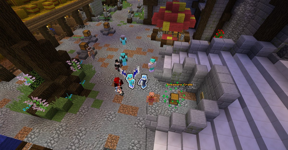 Differentcraft Random Party At Warp Crates With Guest Member Queendrea Minecraft Party Pictures Crates Fun