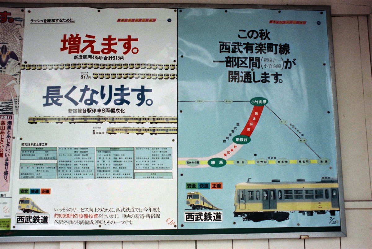 アルベース در توییتر 19年のネガから 西武鉄道恋ヶ窪駅掲示のポスター 西武鉄道