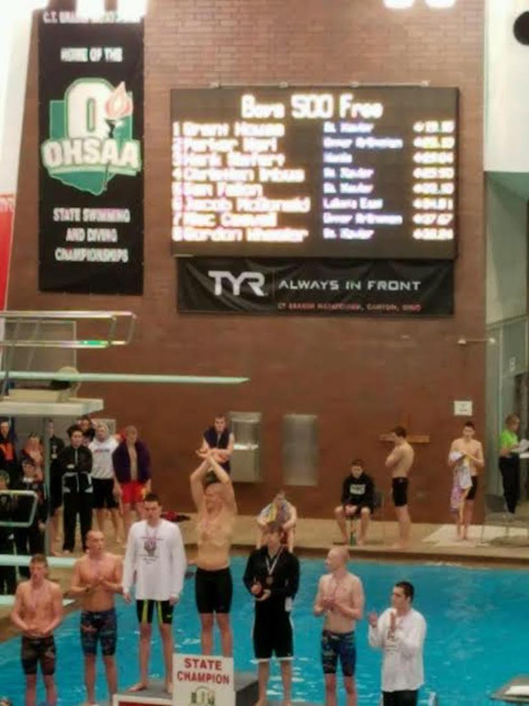 SwimmingWorld's tweet photo. Grant House Takes Down 1976 Olympian Bruce Furniss' 500 Free Pool Record at Ohio D1 ... https://t.co/LaytLexSkv https://t.co/nR98c132u1