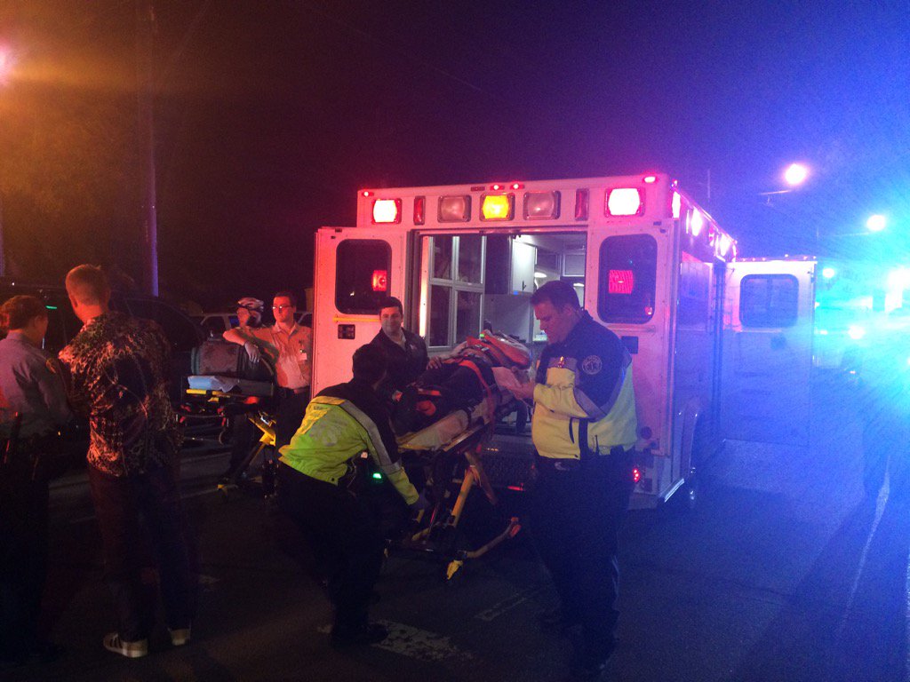davidhammerWWL's tweet photo. At least 4 loaded into ambulances by Endymion parade at Carrollton and Orleans after car hits people. @WWLTV https://t.co/9fhdNH9PT6