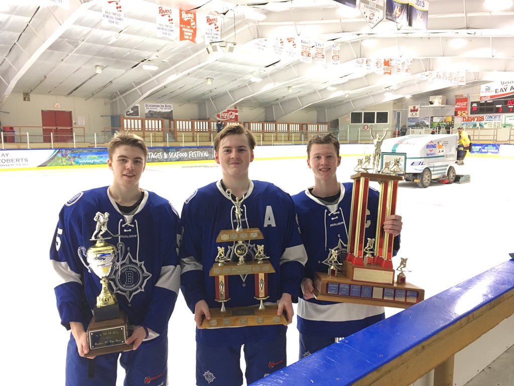 EC_Blizzard's tweet photo. NLMMHA Awards winners....@brendanmcc5 Rookie of the Year @jack_keough Top Scorer @dnewhook16 Top Defenceman https://t.co/qGTvW3PBqG