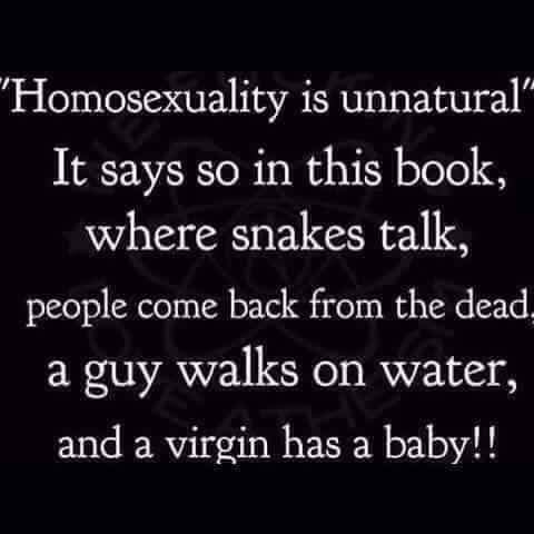 TheCuggsmeister's tweet photo. Homosexuality is unnatural!!
#atheist #atheism #NoMoreReligion #antitheism #LGBT https://t.co/C5nhaJRNqa