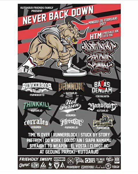 Sampai bertemu di kutoaejo siang ini di acara #neverbackdown bareng <a href="/DAMNDIE_HC/">DAMNDIE</a> @THINKKILLHC  yeah