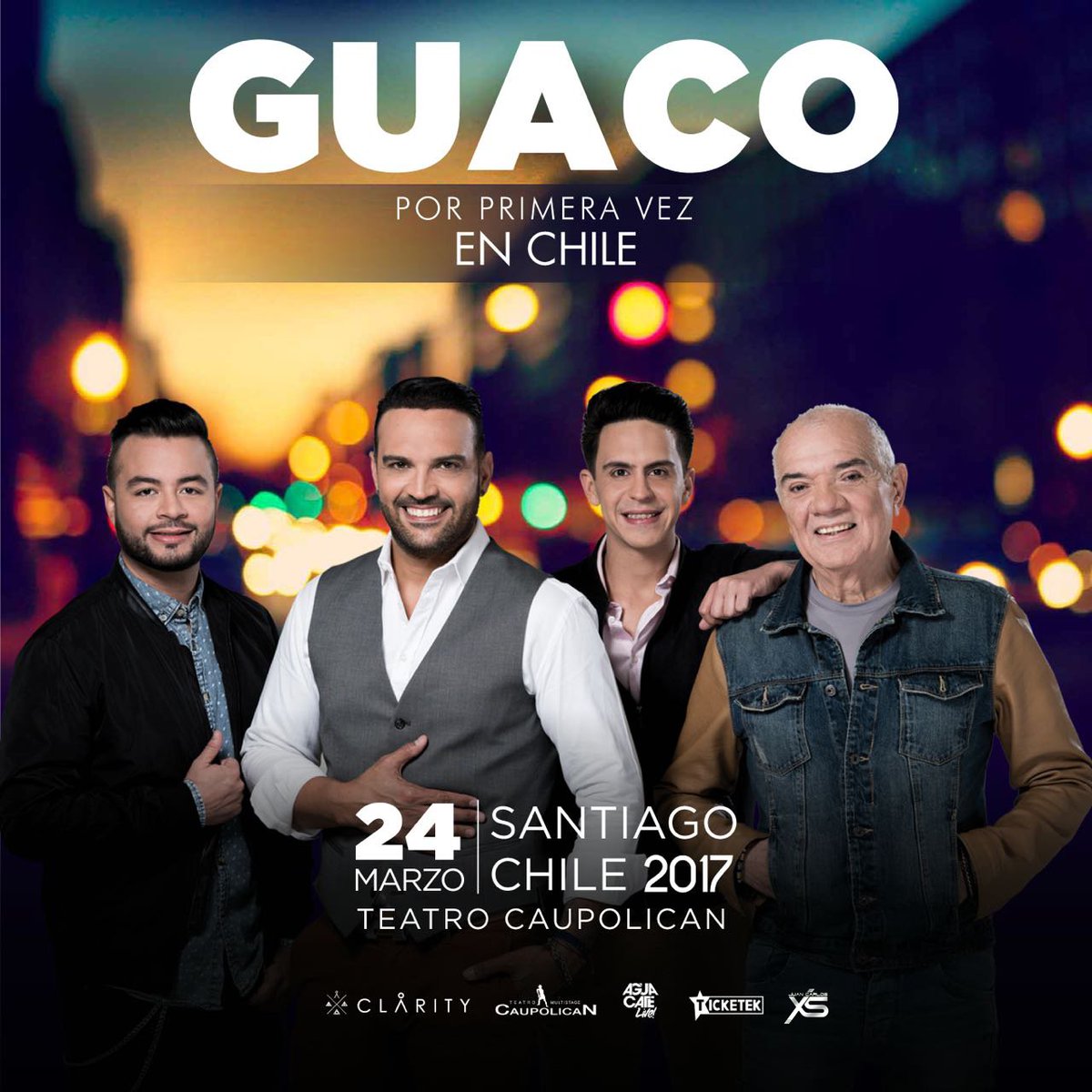 OficialGuaco's tweet photo. ⭐⭐⭐⭐⭐ Atención en #Quito 🇪🇨 #Santiago 🇨🇱 #BuenosAires 🇦🇷 #Bogotá 🇨🇴 → No se pierdan a GUACO en concierto ← ¡Oiga qué swing…! Ψ https://t.co/JMzrH3BUpf