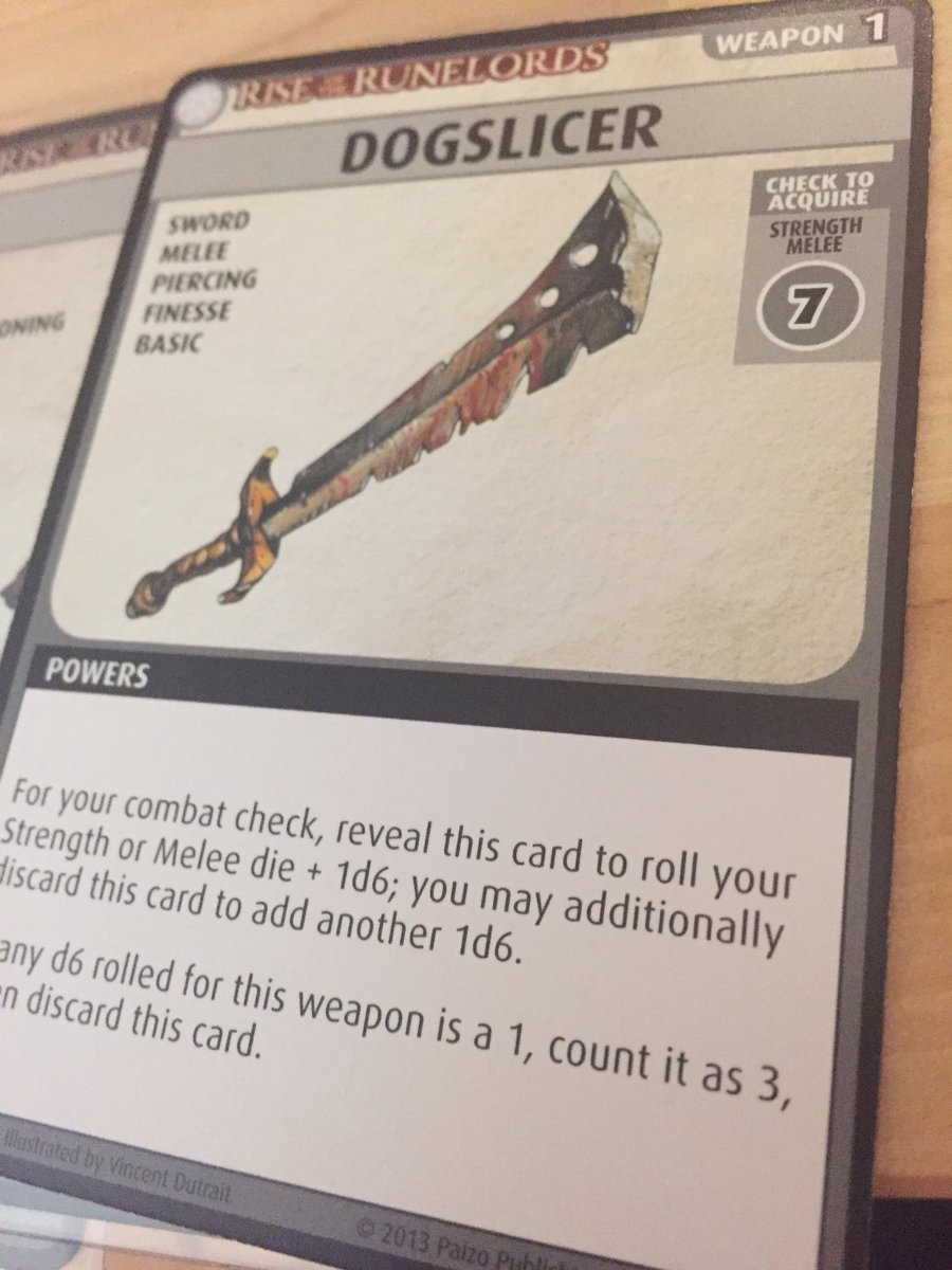 CornerApril's tweet photo. I don't like the name of this weapon #pathfnder #cardgame @kjkjkage @nathan_nun https://t.co/9iZGAbBzdF