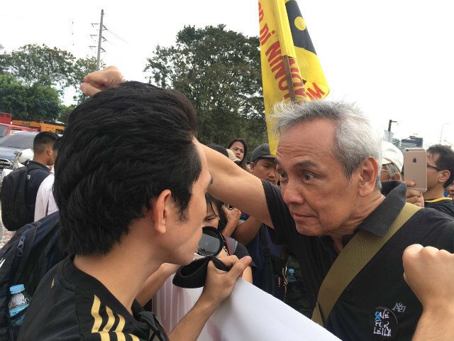 Duterte24x7's tweet photo. Jim Paredes made it very clear what EDSA has become: 
About THEM, THEM, and THEMSELVES.
#TumadandaNgPaatras. https://t.co/1MDi6xKDwp