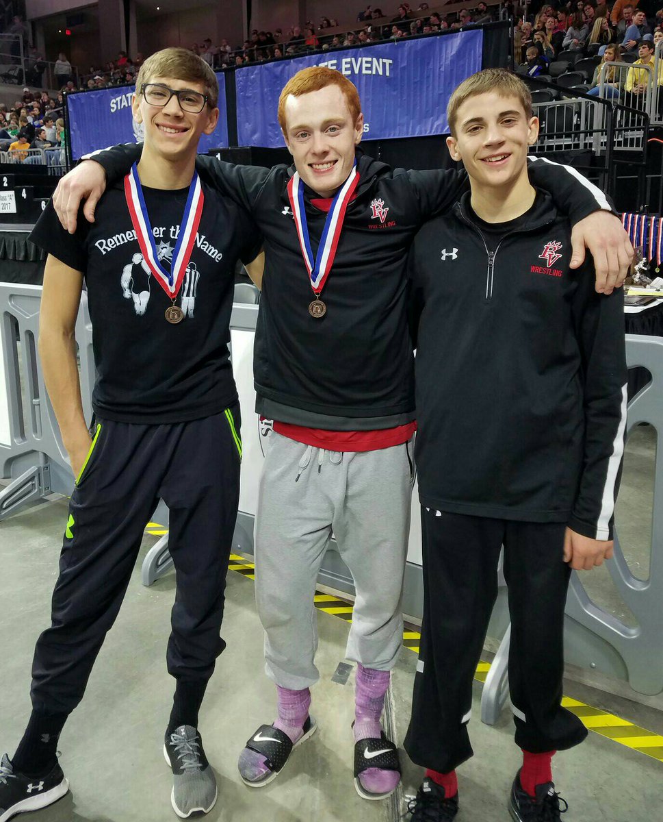OUR 2017 BVHS STATE WRESTLING PLACE WINNERS! CREIGHTON KLINKHAMMER, JACKSON PLETTEN AND ISAAC KLINKHAMMER!#GOBVWRESTLING #LYNXPRIDE