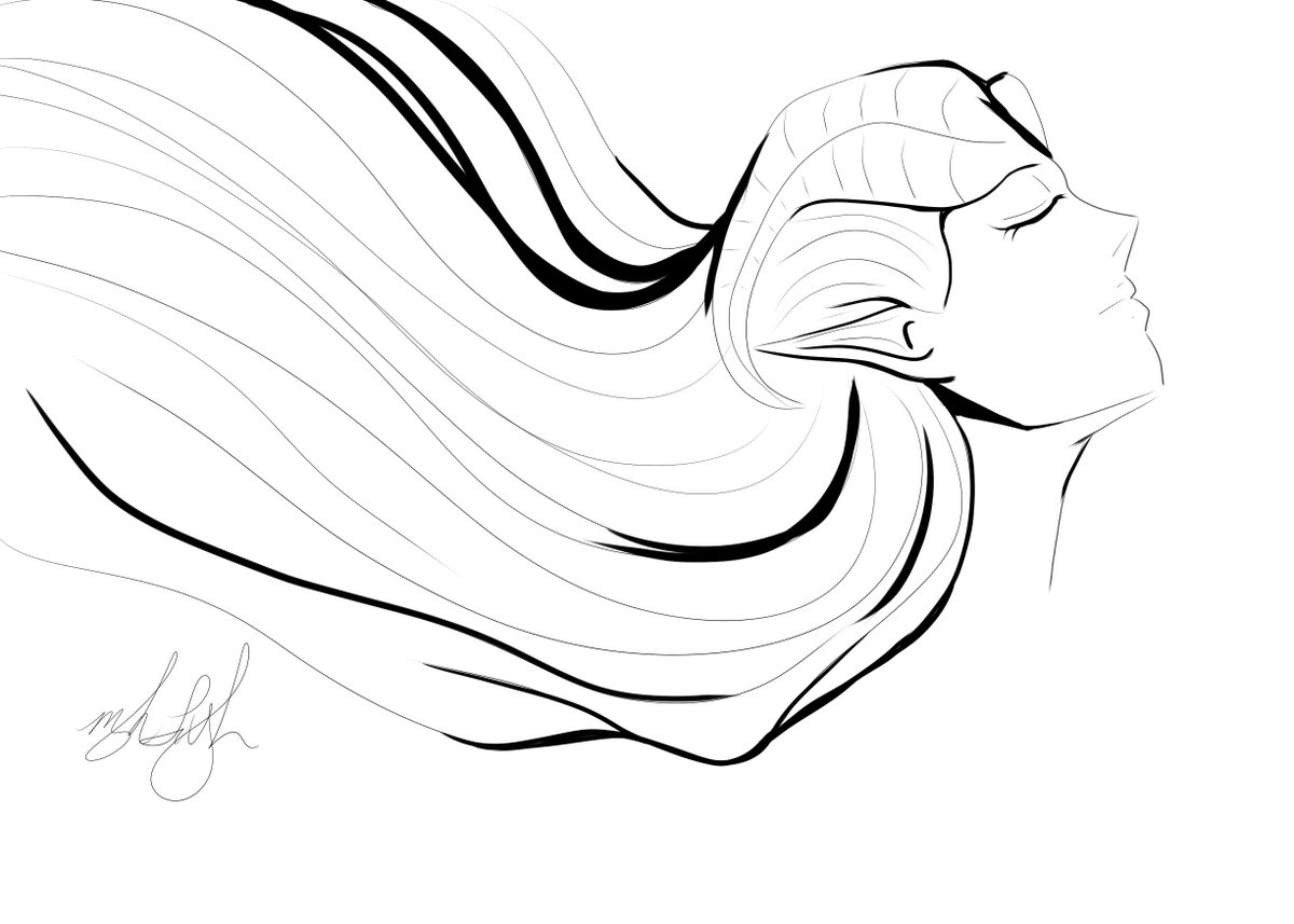 MegsDreamDesign's tweet photo. Another LineArt Doodle from #Criticalrole Zahra @MaryEMcGlynn #criticalrolefanart #Criters https://t.co/vKFW86x3vb
