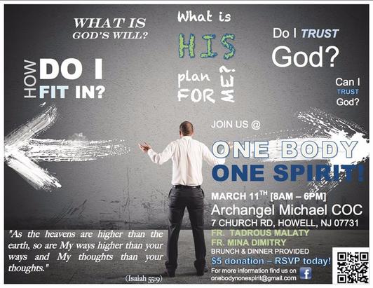 StPishoy's tweet photo. March 11th - One Body One Spirit Event 
https://t.co/ji7y3LmmB6 https://t.co/hTxPVx5Pzx