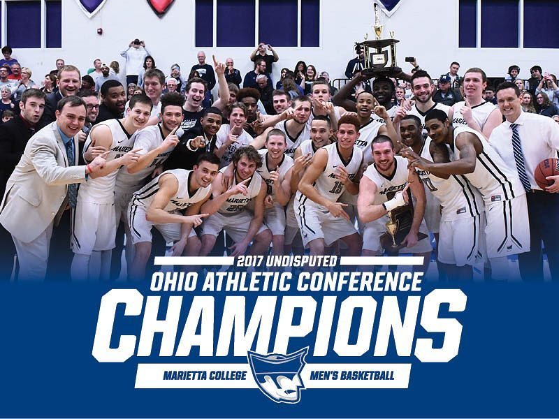 MariettaPioneer's tweet photo. #8 Marietta downs Baldwin Wallace 83-74 to capture the OAC Men's Basketball Tournament Cha… https://t.co/jx6rqAZvyL https://t.co/7W1xrFx3E7