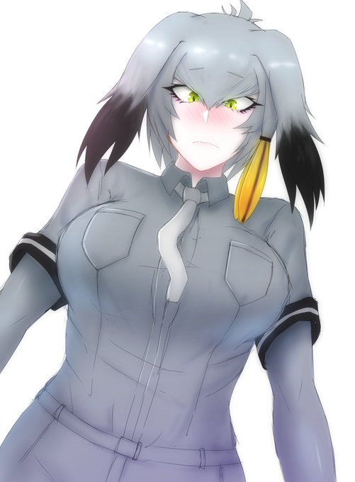 突然覗き込まれて「っ・・・・・・!」って感じのハシビロちゃん 