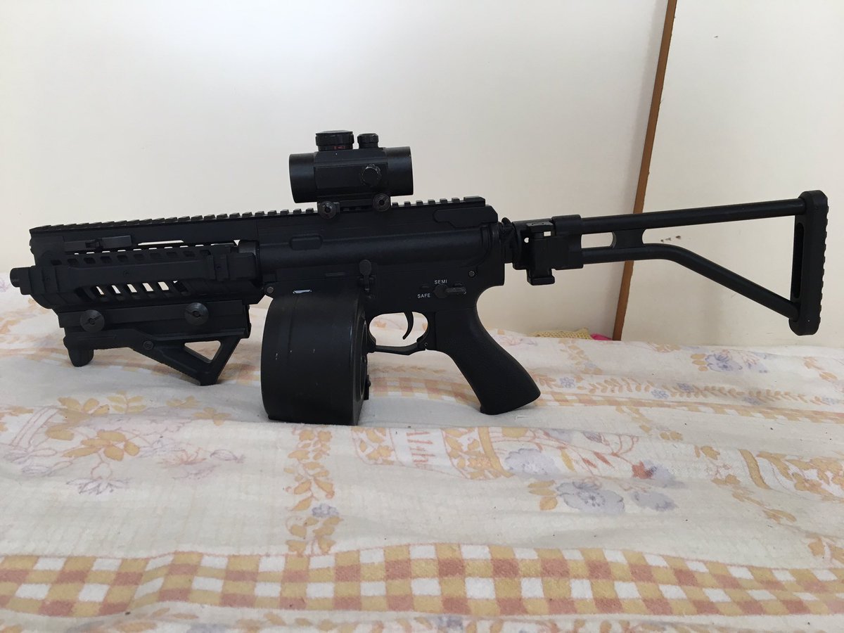 先日あげた、エアガンと猫の写真で 妙に好評だったのがM4パトリオット