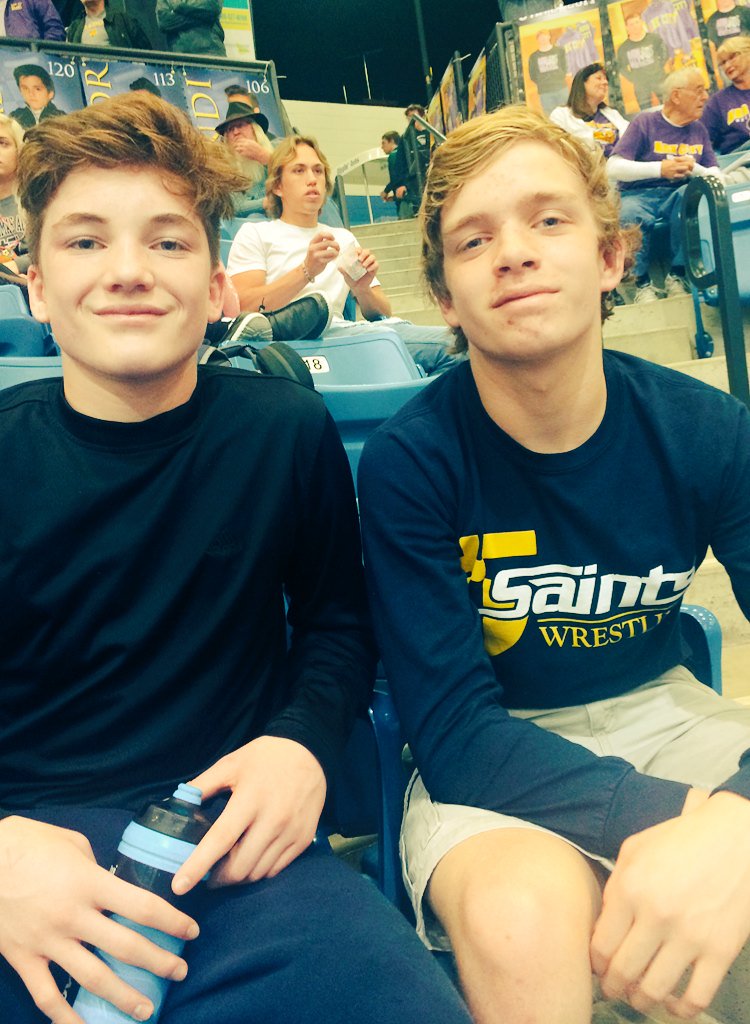 stephakin10's tweet photo. Johnny &amp; the champ Bret #STAteChamp🏆
 @STA_Wrestling @AkinWrestling #brothers #saints https://t.co/OMQHzGzY6j