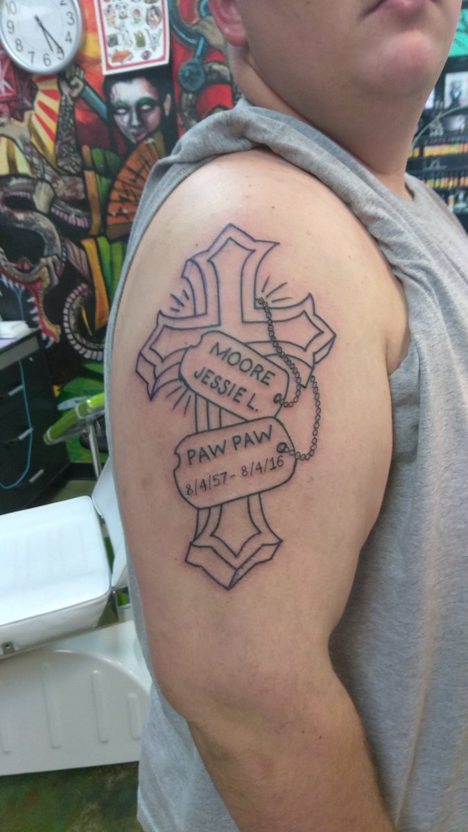 David44187548's tweet photo. What do y'all think of my new tattoo woohoo #inked #tatsrock https://t.co/tX0D9KwmoO