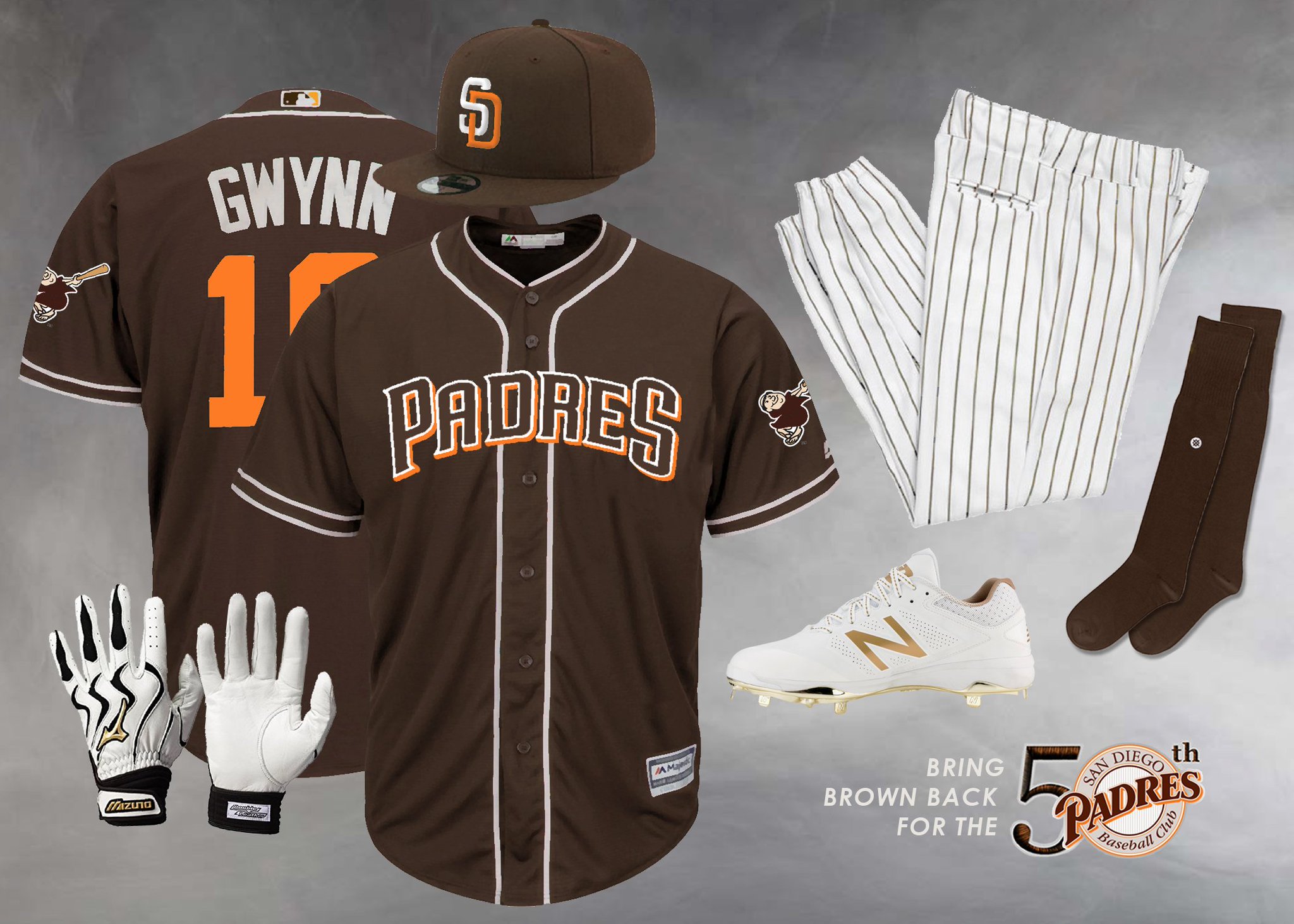 padres brown pinstripe jersey