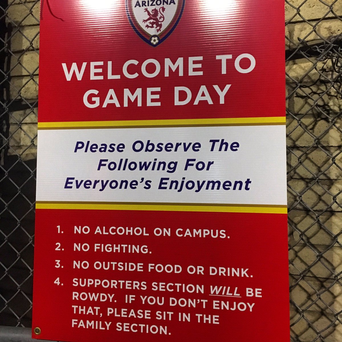 FCAZ_Rampants's tweet photo. We WILL be rowdy! The section might be empty now but come next Saturday it will be rockin. Will you be there? #RSfearnone https://t.co/3YCNal843v