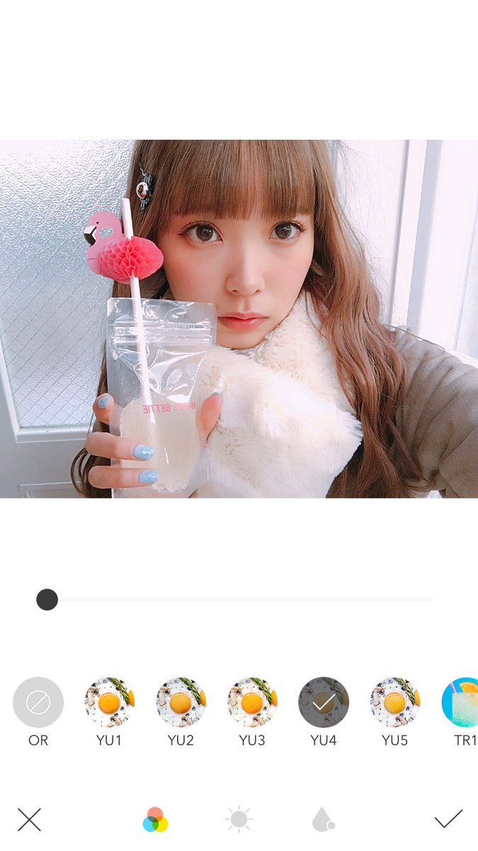mim_11_11's tweet image. 最近の写真は大体Foodieという無料アプリで撮ってます
いつも使っているフィルターは
YU4

普通のカメラで撮った写真を加工する場合は真ん中のバーでフィルターのかかり具合が調整できます

まじオススメ😊💕