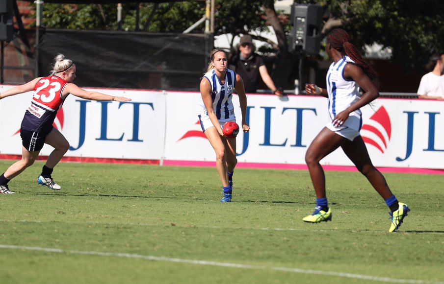 It's two from two for #NMFC today as our women's team (12.7.79) defeats <a href="/DarebinFalcons/">Darebin Falcons</a> (2.1.13) #BeAShinboner