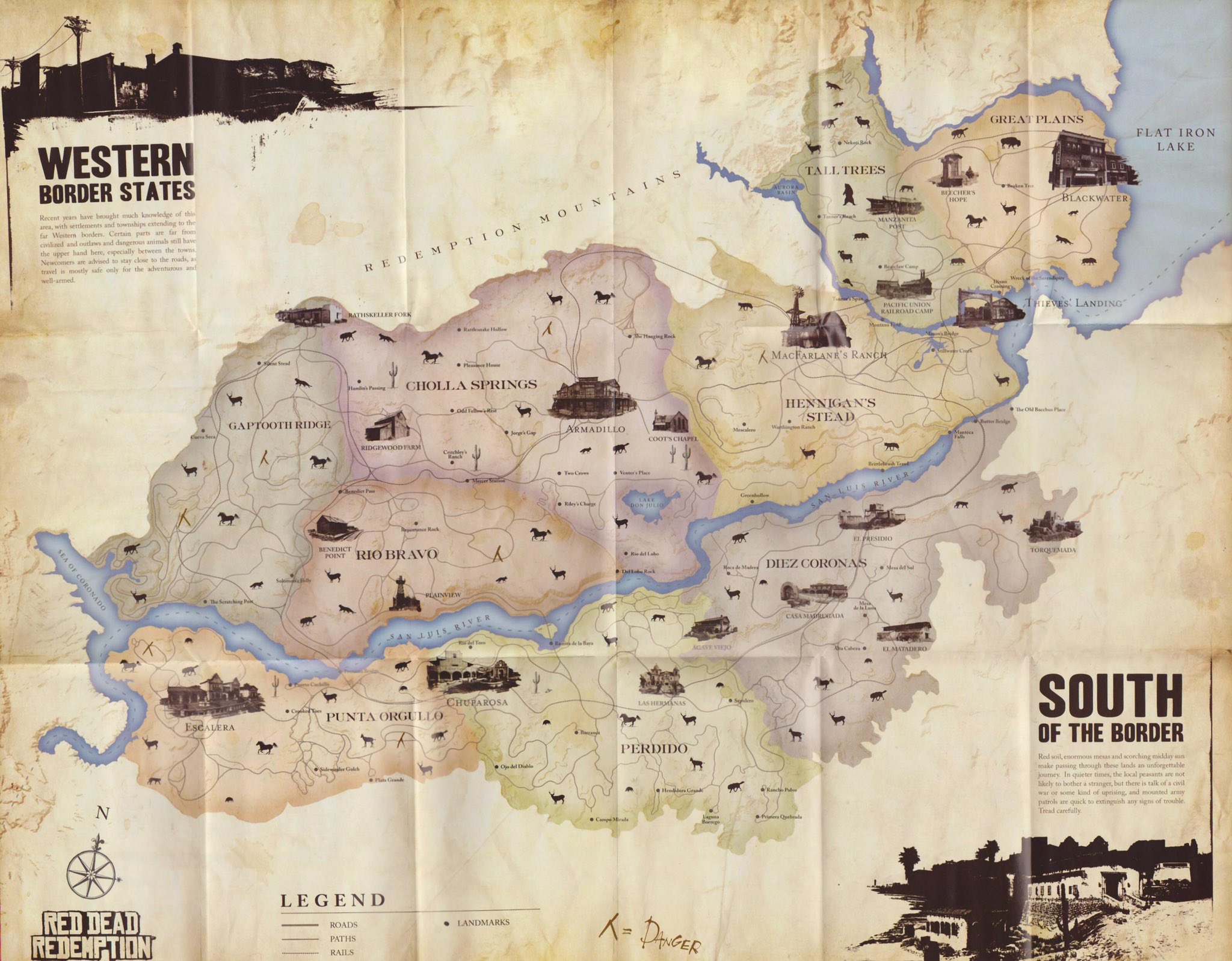 World Map - Red Dead Redemption 2 Map