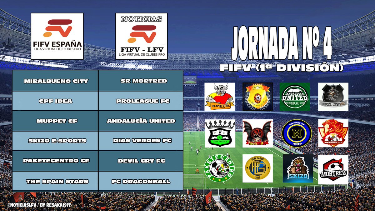 Estos son los encuentros de la 1ª División de @FifvEspana que se disputarán esta noche correspondientes a la Jornada Nº4