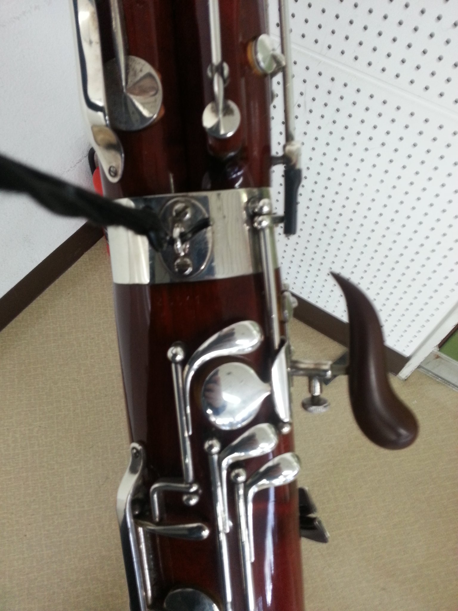 ファゴット木製ハンドレスト（花梨製） 4mm径真鍮ピン ファゴット木製