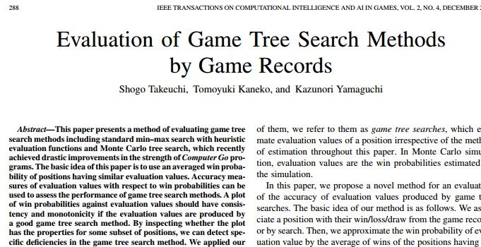 IEEETxnOnGames's tweet image. buff.ly/2kSw47S #MCTS #GameTreeSearch #evaluationfunction #CI #AI #Games