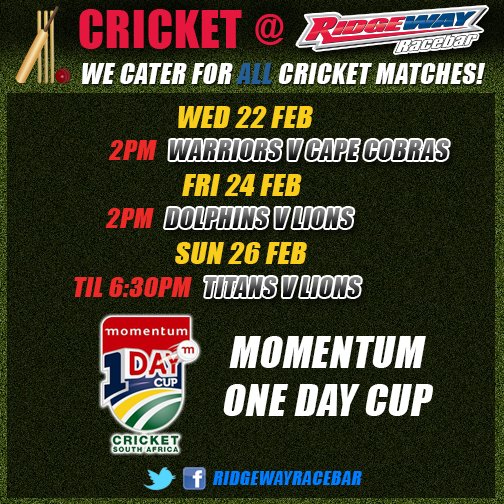 Local #MODC2017 cricket action LIVE on our screens all day today - TITANS v. LIONS til 6:30pm :)