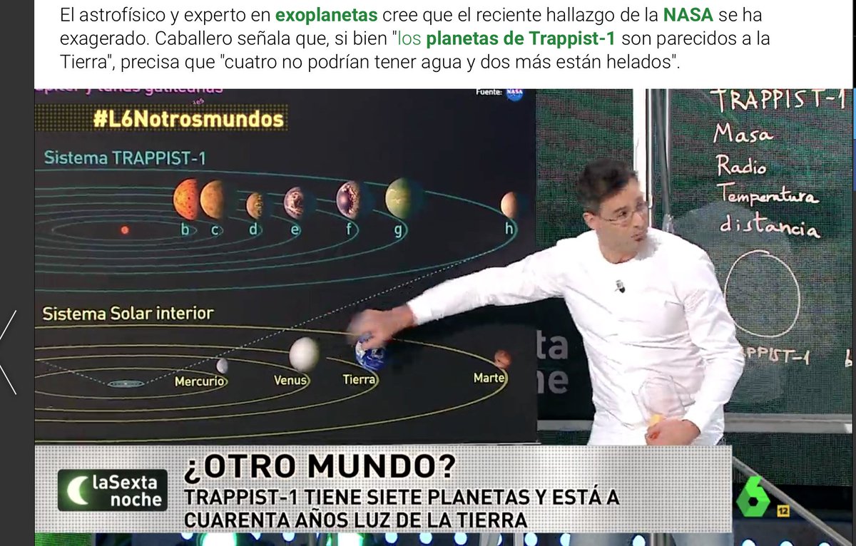 David Montes On Twitter Jose Antonio Caballero En Sextanochetv Hablando Sobre Trappist1 Https T Co 2rvtcmk6wn