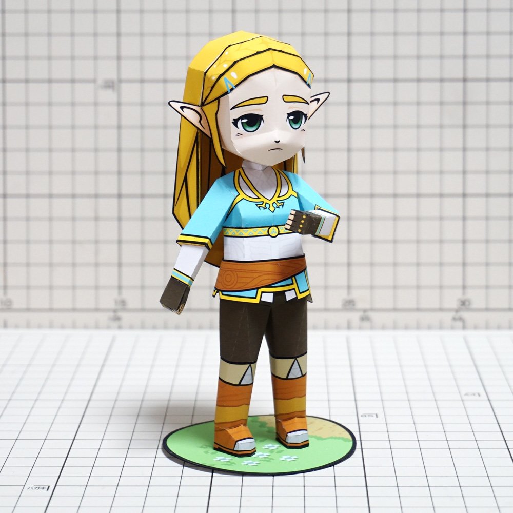 ゼルダ姫の試作できた。良い感じです。リンクと並べて良し。リンクの